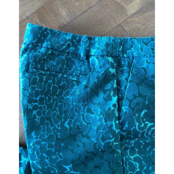 J. CREW “CITY FIT” WOMEN ELEGANT FINISH GREEN DRESS CROP PANTS size 6 - Picture 5 of 12